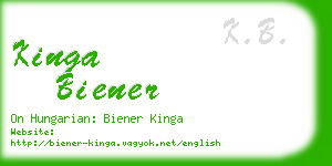 kinga biener business card